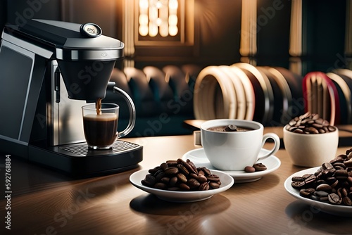 Kaffee in eleganterweise präsentiert