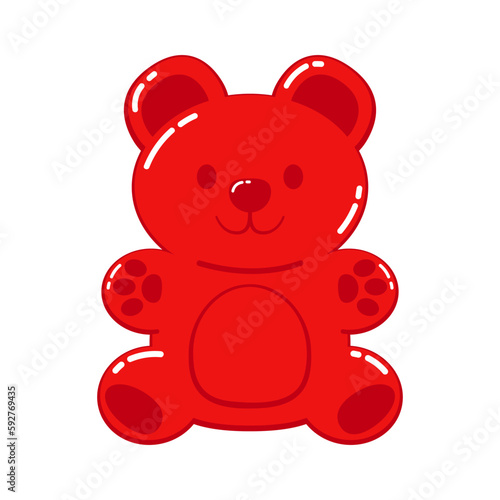 Jelly bears fruit gummy. Character Illustrator vector design.