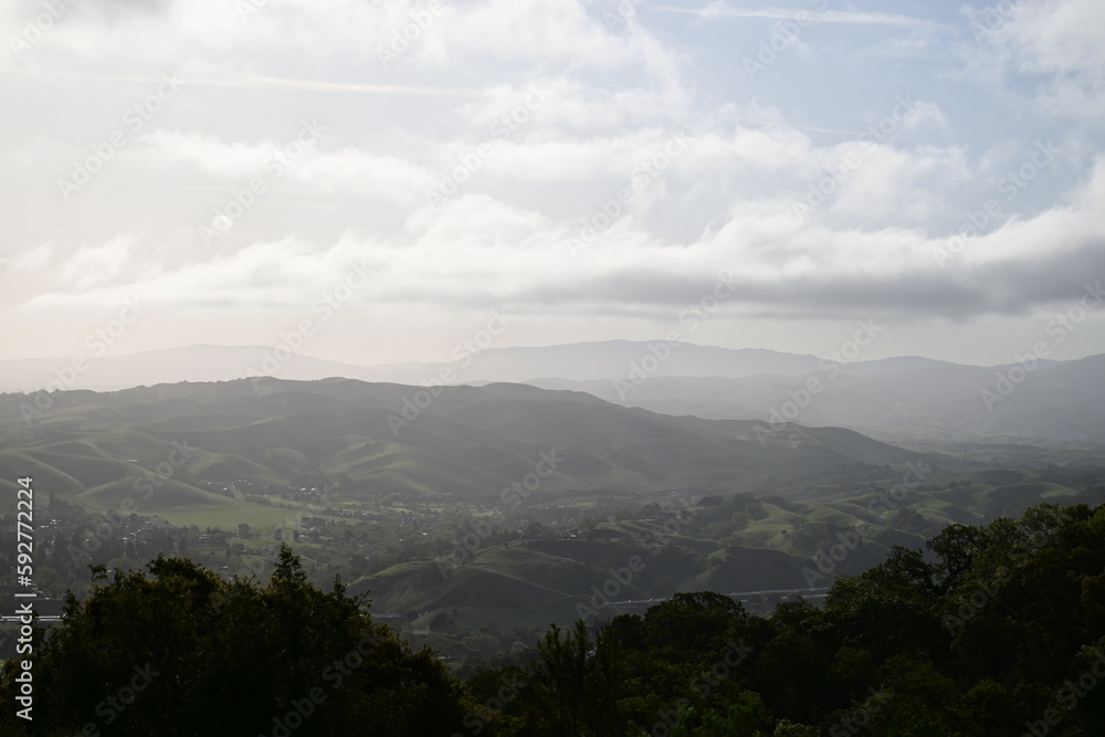 clouds over the mountains