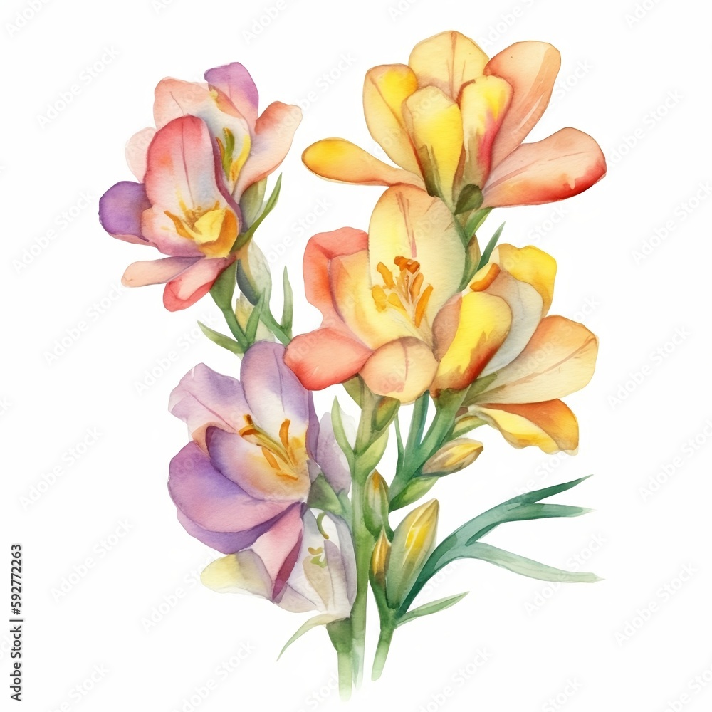 Obraz premium Watercolor flowers