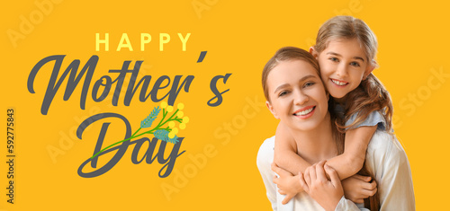 Happy woman and her little ...