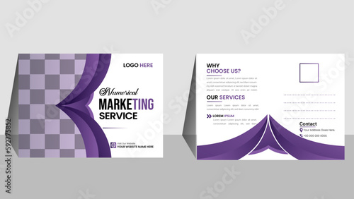 Corporate Business post card design, Numerical Marketing service Instagram Social Media Post Card Design Template, Your Brand Identity.