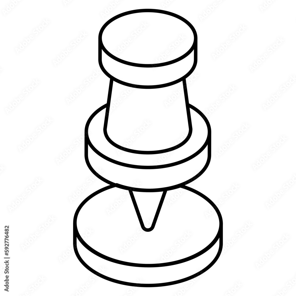 A perfect design icon of pushpin A perfect design icon of pushpin