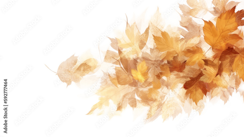 Autumn leaves background. Illustration AI Generative. Autumn leaves background. Illustration AI Generative.