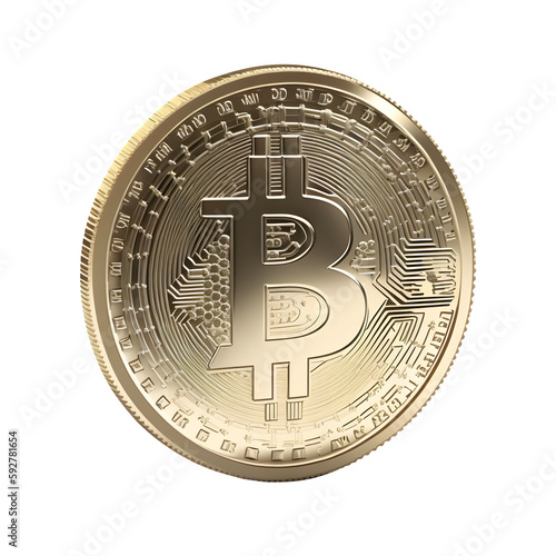 Wallpaper Mural Bitcoin, Cryptocurrency Coin isolated, generative ai illustration  Torontodigital.ca