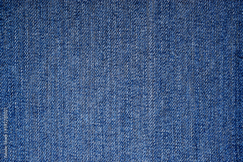Top view of blue denim jean texture