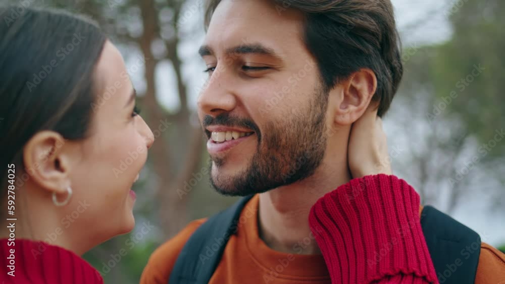 Portrait couple love enjoying romantic date at nature. Lovers hugging outdoors. Portrait couple love enjoying romantic date at nature. Lovers hugging outdoors.