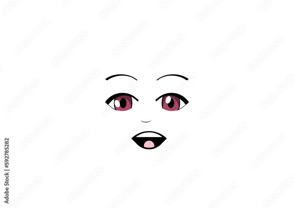 2d anime manga face