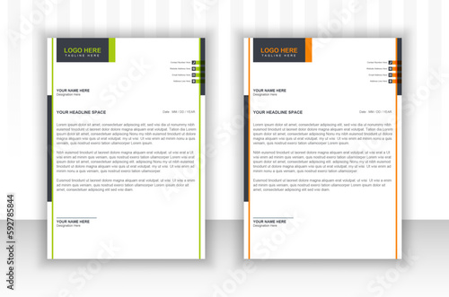 Modern business letterhead template for professional business in creative ideas.