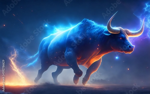 Bull Run Concept  Investment and Growth  Stock Market  Crypto