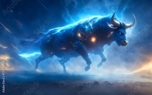 Bull Run Concept, Investment and Growth, Stock Market, Crypto