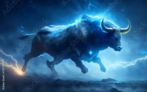 Bull Run Concept  Investment and Growth  Stock Market  Crypto
