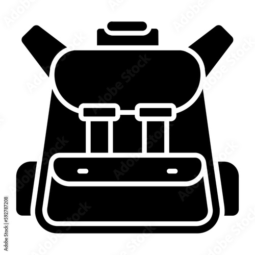 Bagpack Glyph Icon