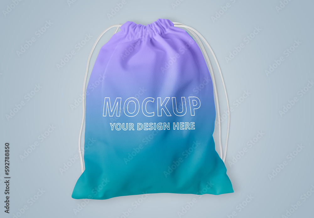 Drawstring Bag Mockup Stock Template Adobe Stock