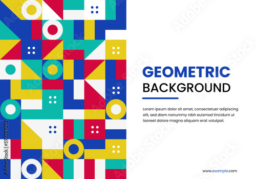 Cover collection colorful geometric background
