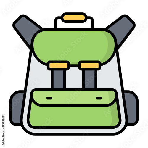 Bagpack Line Color Icon
