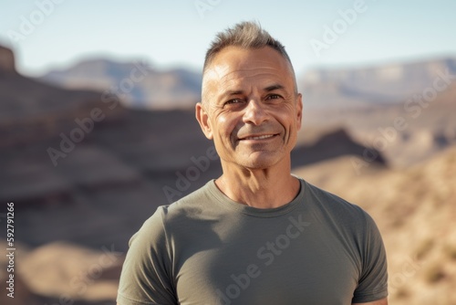 Portrait Of Mature Man Smiling In Canyonlands National Park