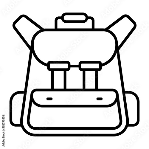 Bagpack Thin Line Icon
