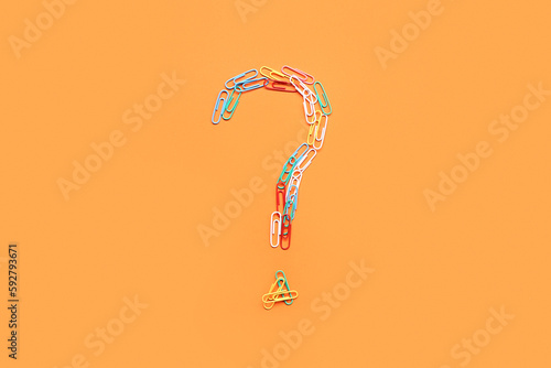 Question mark made of paper...