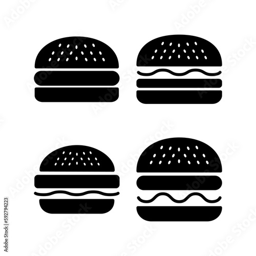 Burger icon vector illustration. burger sign and symbol. hamburger