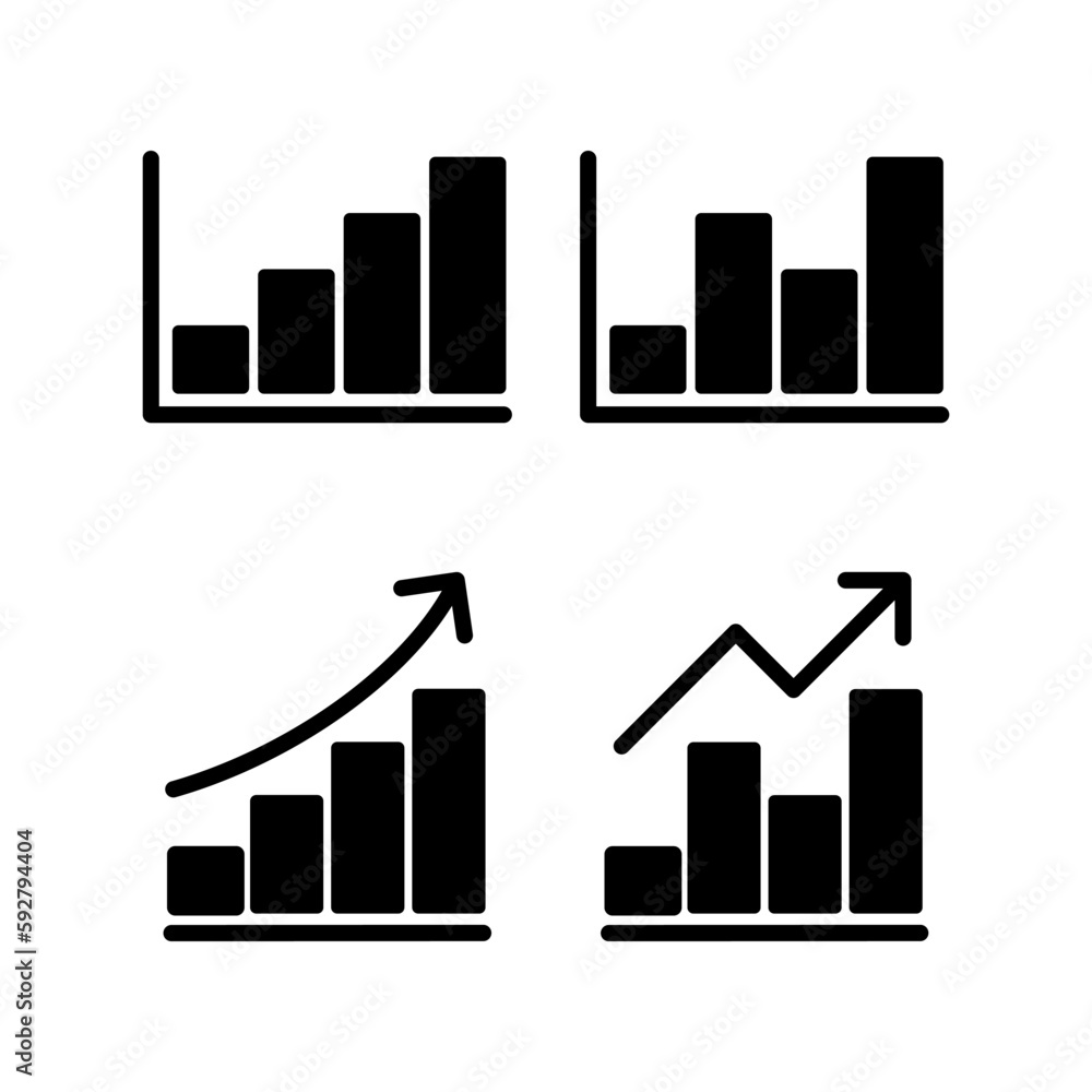 Growing graph Icon vector illustration. Chart sign and symbol. diagram icon Growing graph Icon vector illustration. Chart sign and symbol. diagram icon