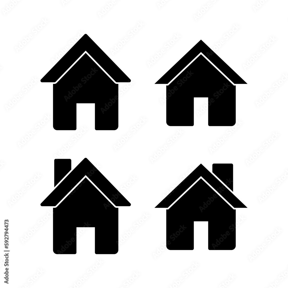 Home icon vector illustration. House sign and symbol Home icon vector illustration. House sign and symbol