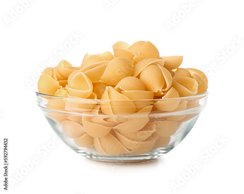Uncooked conchiglie pasta i...