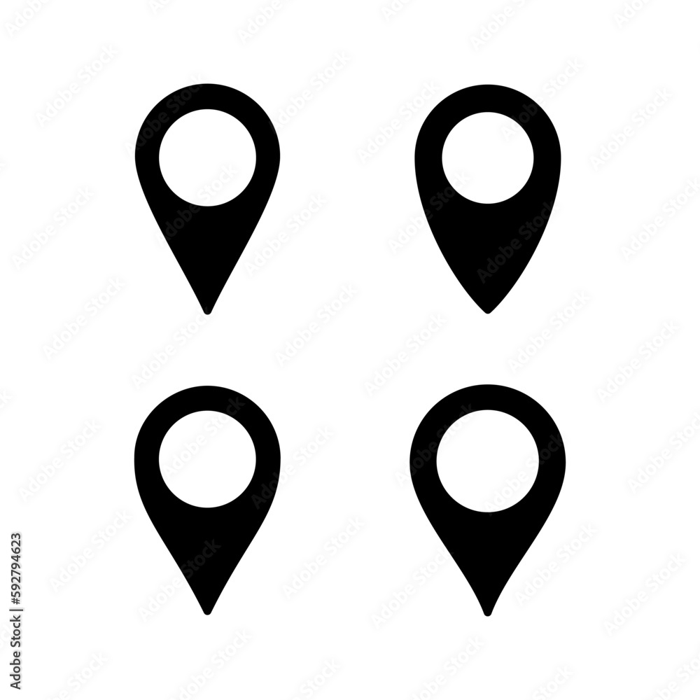 Pin icon vector illustration. Location sign and symbol. destination icon. map pin Pin icon vector illustration. Location sign and symbol. destination icon. map pin
