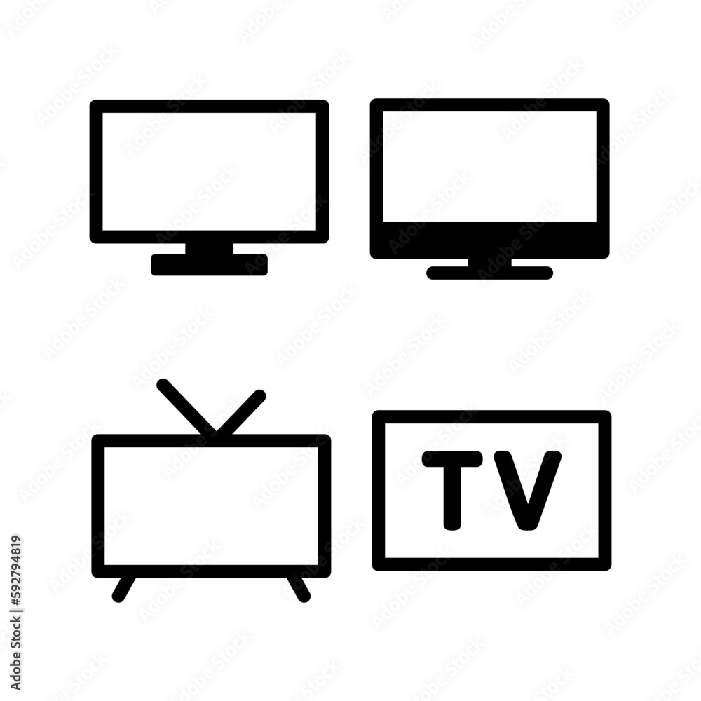 Tv icon vector illustration. television sign and symbol Tv icon vector illustration. television sign and symbol