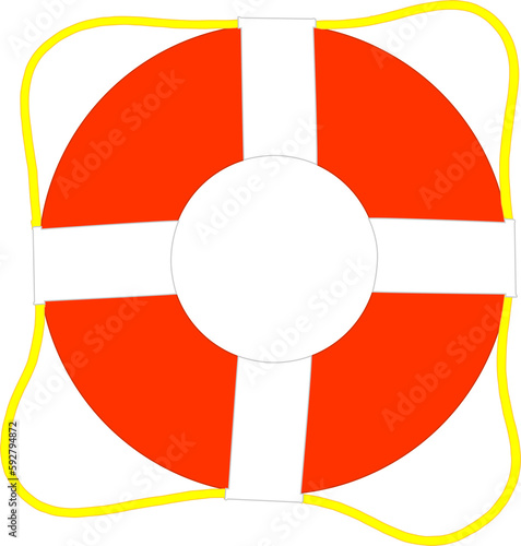 Fotografi illustrated orange life preserver