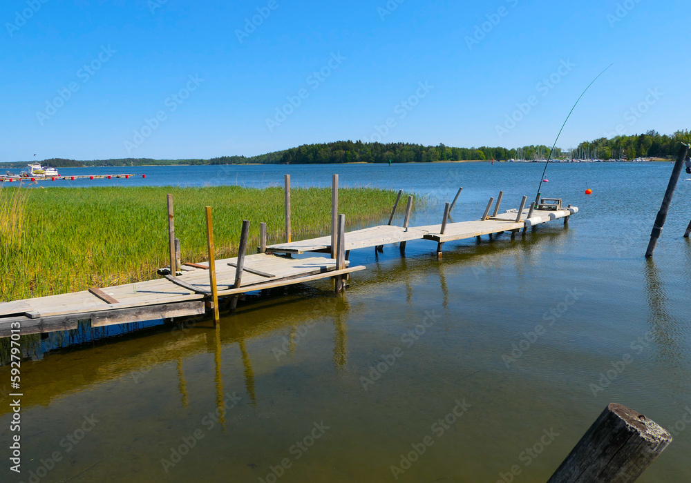 Fototapeta premium boats on the lake