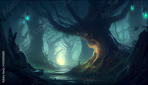 Enigmatic Forest Concept Art