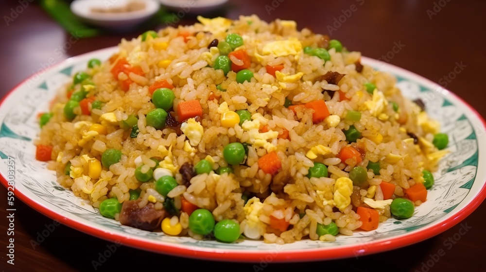 Get a taste of China with Yang Chow Fried Rice - A colorful and delicious dish that's perfect for any meal Get a taste of China with Yang Chow Fried Rice - A colorful and delicious dish that's perfect for any meal