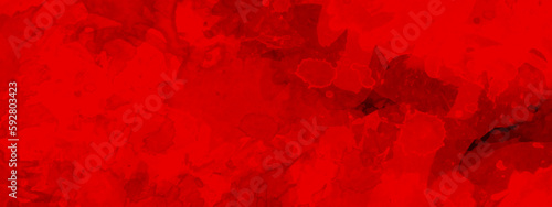 Watercolor red grunge background painting. Abstract red background texture wall wallpaper. Abstract dark red and black watercolor background