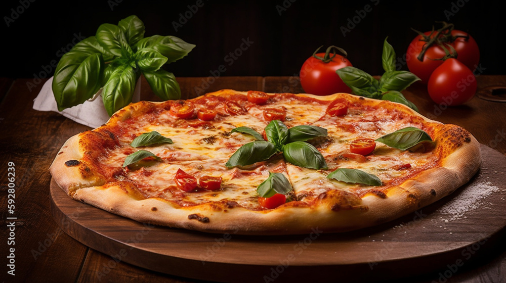 Delicious Italian Pizza - A Mouthwatering Photo Delicious Italian Pizza - A Mouthwatering Photo