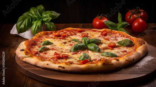 Delicious Italian Pizza - A Mouthwatering Photo