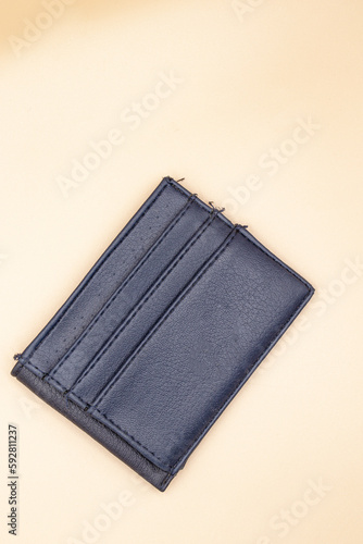 Leather wallet on the isolated background.