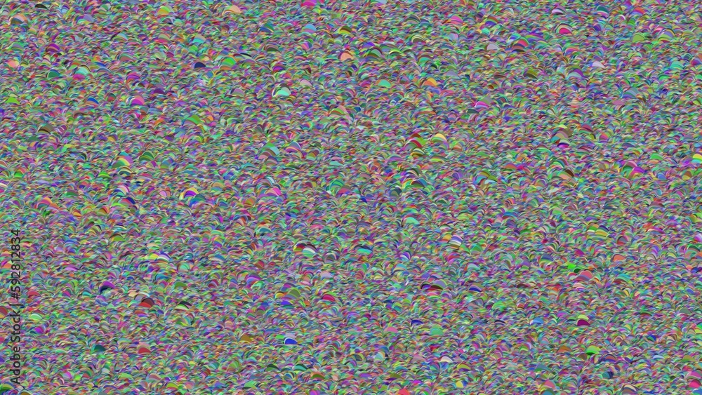 TV Static Rainbow with Elliptical Shaped Pixels
