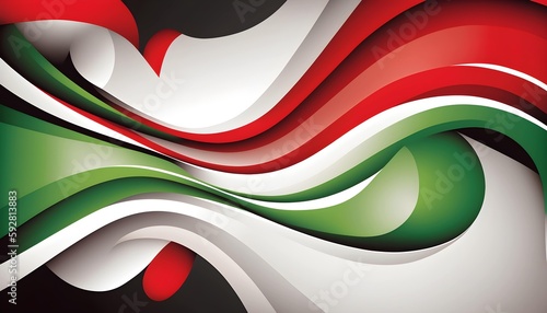 Italian flag style modern wallpaper. Generative AI.