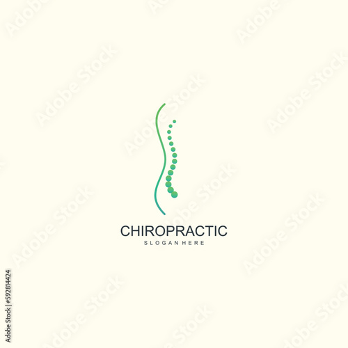 Chiropractic logo design unique idea concept