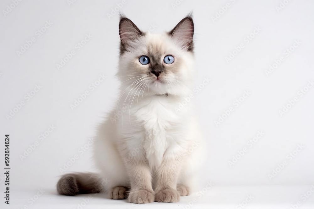 white persian kitten isolated on white white persian kitten isolated on white