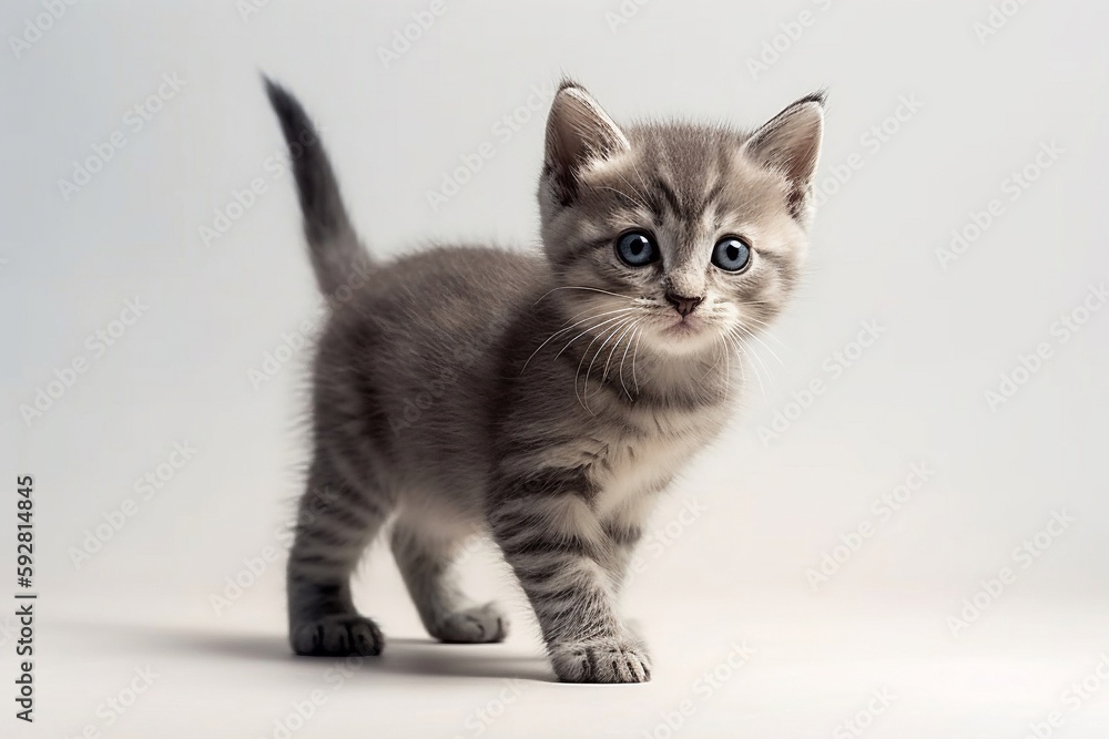 british kitten isolated on white