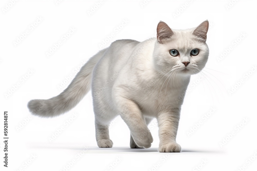 white british kitten isolated on white
