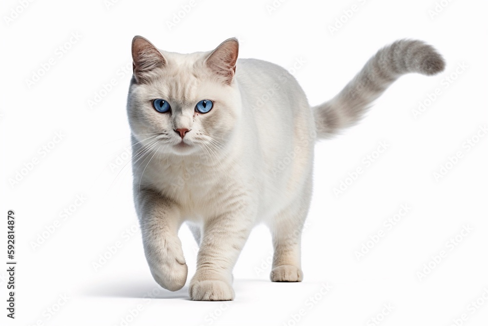 white british cat isolated on white white british cat isolated on white