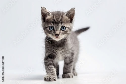 british kitten isolated on white