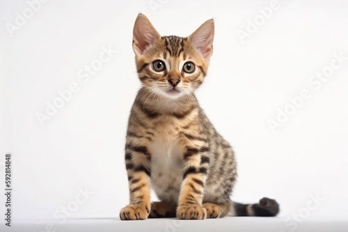 british kitten isolated on white background