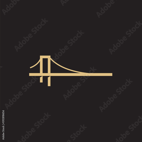 Bridge Lines Logo a minimal dan simple logo of bridge shape. Bridge Lines Logo also looks very elegant and stylish at same time. a combination of bridge with thin lines make this logo can work very we