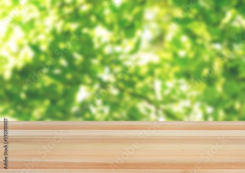 Rustic wooden texture tree on blur forest background