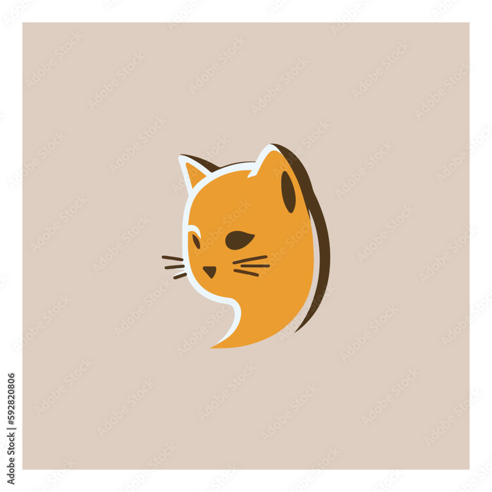 Cute cat cartoon, vector illustration Cute cat cartoon, vector illustration