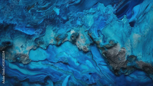 Electric Blue Chalcanthite Texture Mineral Background © Metallic-Studio
